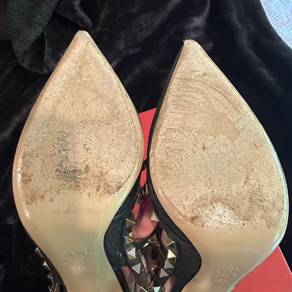 Valentino Rockstud Leather Caged Pumps - Picture 6 of 6